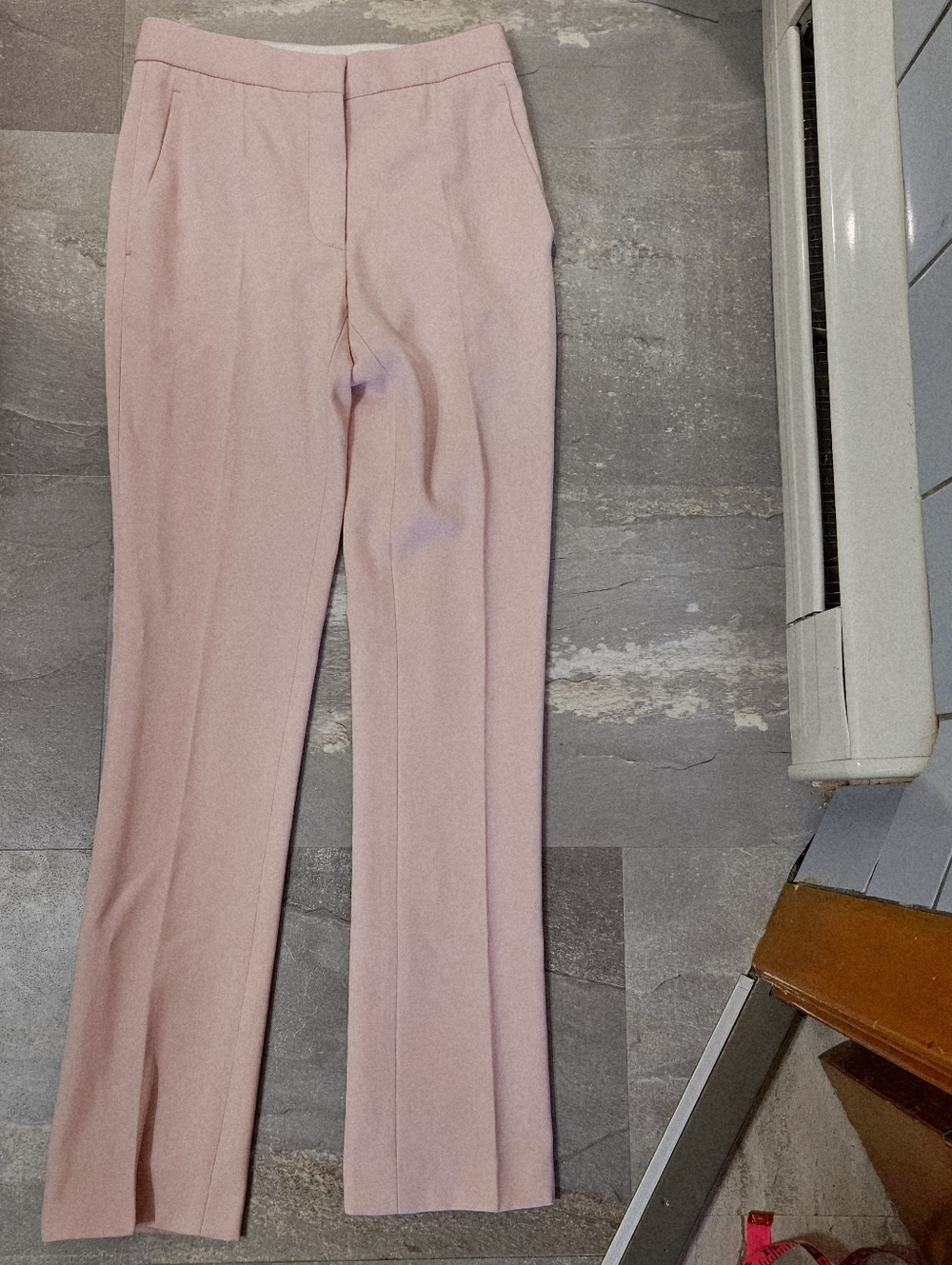 Stella McCartney Light Blush Pink Tailored Wool Pants. Silk Lining. 29". 0 US.